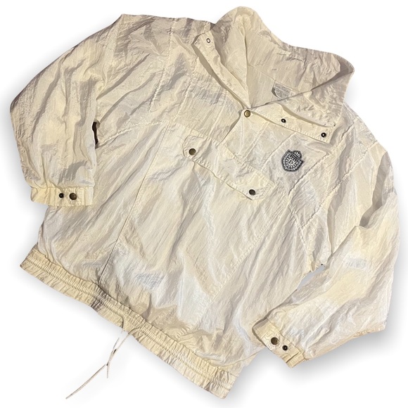Vintage 1980s Pierre Cardin White Windbreaker - Picture 2 of 9